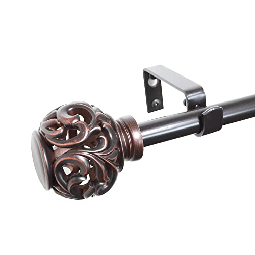 Kensignton 5/8" Curtain Rod Set 28-48" Oiled Bronze