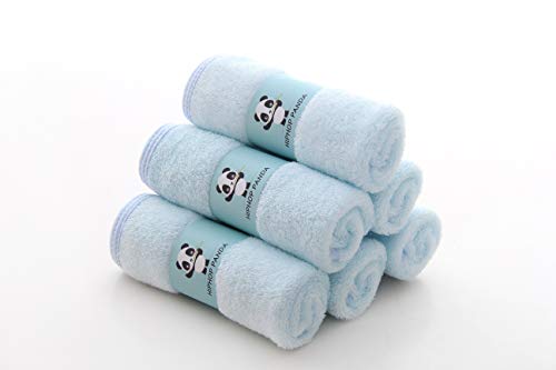 HIPHOP PANDA Baby Washcloths, Rayon Made from Bamboo - 2 Layer Ultra Soft Absorbent Newborn Bath Face Towel - Reusable Baby Wipes for Delicate Skin - Yellow, 30 Pack