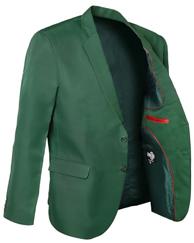 Men's Green Casual Slim Fit Coat Mens Green Sports Coat | Golf Blazer (XX-Small)
