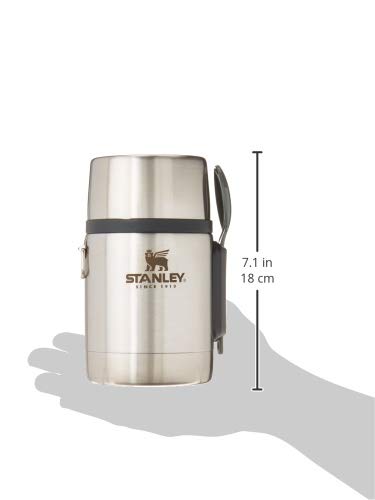 Stanley Classic Legendary Vacuum Insulated Food Jar 18 oz – Stainless Steel, Naturally BPA-free Container – Keeps Food/Liquid Hot or Cold for 12 Hours – Leak Resistant, Easy Clean