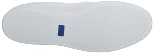 Keds Women's Pursuit Slip ON Sneaker, White Leather, 12 Wide