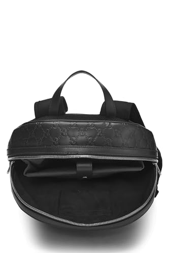 Gucci, Pre-Loved Black Guccissima Backpack Large, Black