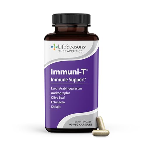 Immuni-T - Immune Support - Vitamin Supplement for Cold & Flu Relief - Natural Immunity System Booster - Black Elderberry, Echinacea, Andrographis, Arabinogalactans & Olive leaf - 90 Capsules