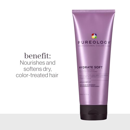 Pureology Hydrate Superfood Treatment | For Dry, Color-Treated Hair | Deeply Hydrating Treatment Mask | Silicone-Free | Vegan | Updated Packaging | 6.8 Fl. Oz