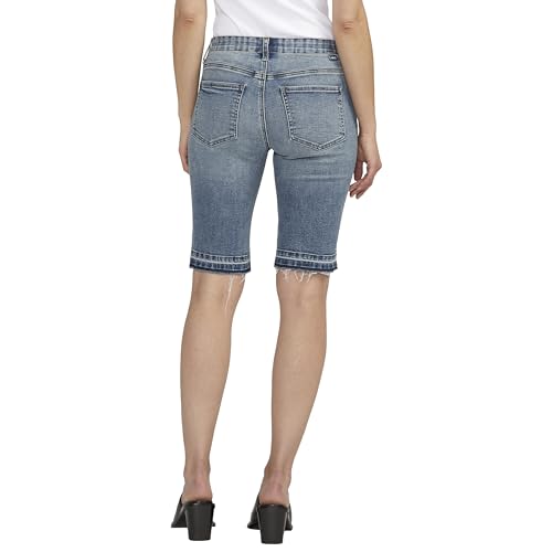 JAG Jeans Women's Cecilia Mid Rise Bermuda Short, Oceanfront, 0