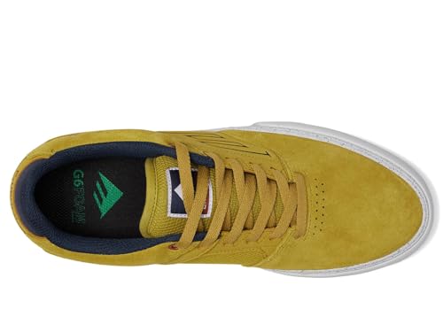 Emerica Men's The Low Vulc Skate Shoe, Grey/Tan, 10.5