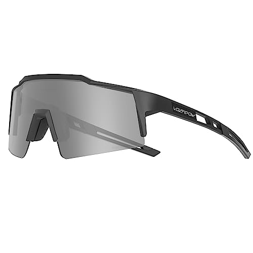 VOZAPOW Photochromic Sports Sunglasses, Cycling Sunglasses for Men Women Youth, Driving, Running, Baseball