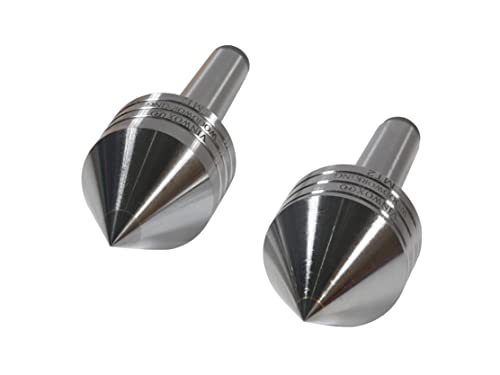 VINWOX Wood Lathe Carbide Tipped Live Center, 2MT Morse Taper Shank, 8mm Carbide Tip with 60 Degree Point