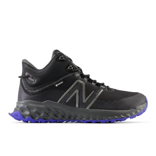 New Balance Men's Fresh Foam Garoé V1 Midcut GTX Trail Running Shoe, Black/Marine Blue/Blacktop, 11 Wide
