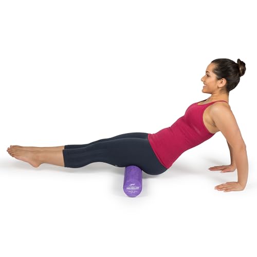 OPTP PRO-Roller Standard Density Foam Roller – Medium Density Foam Roller for Physical Therapy, Pilates, Yoga Foam Roll Exercises, and Muscle Recovery - Purple 36" x 4"