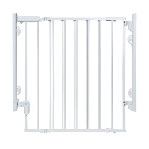 Safety 1st Ready To Install Everywhere Baby Gate, Multi-use Baby Gate with Door for Doorways, Hallways and Stairs, White