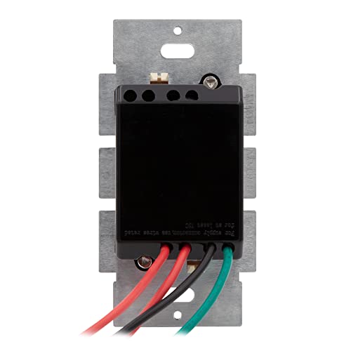 Maxxima Dimmer Electrical Light Switch - Featuring Blue Indicator Light, LED Compatible, 3-Way/Single Pole Use, 600 Watt Max, Dimmable Lamp and Lighting Control, Wall Plate Included - Almond