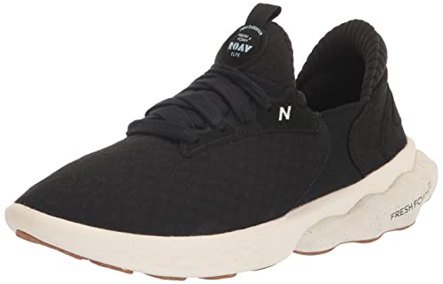 New Balance Women's Fresh Foam Roav Elite V1 Running Shoe, Black/Pink, 7.5