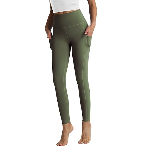 RIMLESS 7 Women's Capri Leggings with Pockets Knee Yoga Capri Pants for Workout P26-Pattern Crack-S