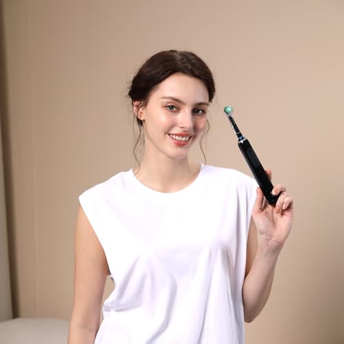 Wetqaip Replacement Heads Compatible with Oral b Braun Electric Toothbrush, Toothbrush Heads for Pro 1000 500 1500 Health Genius X, 8 Sensitive+8 Precision+16 Cover Caps-Black