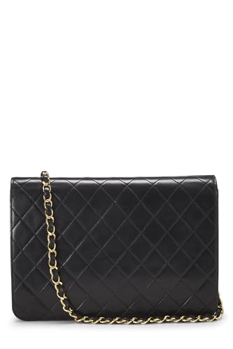 Chanel, Pre-Loved Black Quilted Lambskin Ex Flap Medium, Black