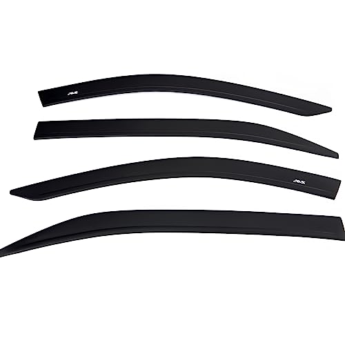 Auto Ventshade [AVS] Low Profile Rain Guards for 2007 - 2021 Toyota Tundra Crewmax, 4 pcs. | Window Vent Visors - Matte Black | 774012
