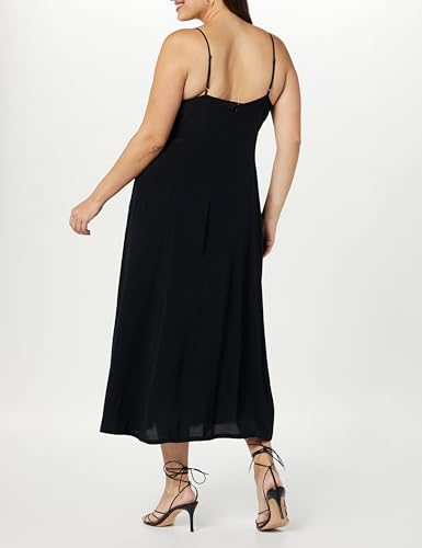 The Drop Women's Isa V-Neck Maxi Dress, Orange Watercolor Print, 5X, Plus Size