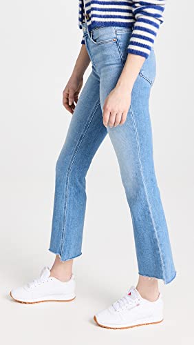 PAIGE Women's Claudine Swap Meet Jeans with Leveled Hem, Swap Meet w/Leveled Hem, Blue, 26