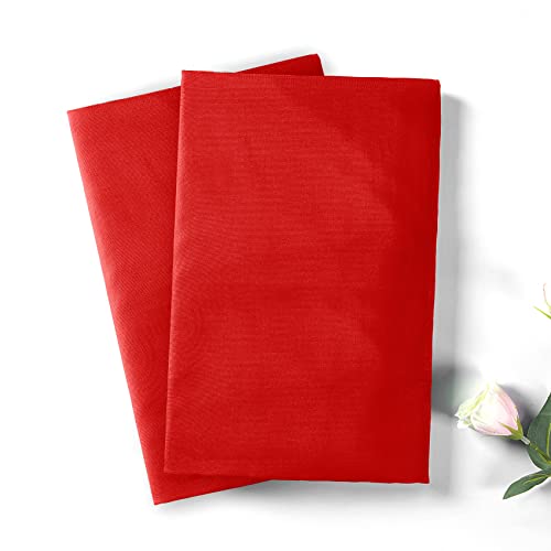 Hahuho Backdrop Curtains 10ft by 7ft Chiffon Backdrop Drapes for Wedding Party Event Photography Stage Decoration（2 Panels, 5FT x 7FT, Red）