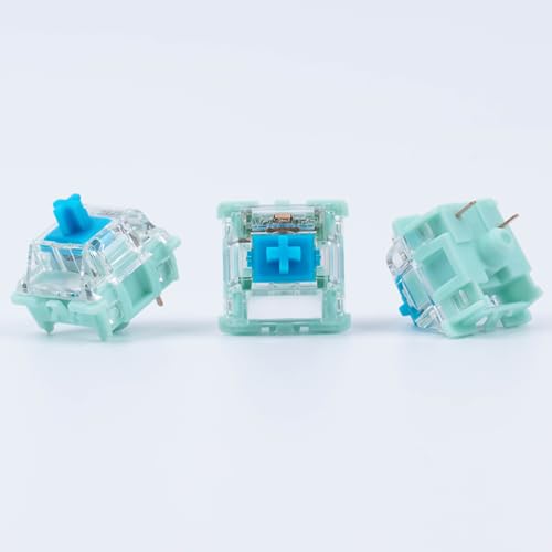 Gateron Jade 3.0 Double-Stage Spring Yellow Switches,3-Pin 55gf Linear/Pre Lubed for Mechanical Keyboard（Yellow,90pcs）