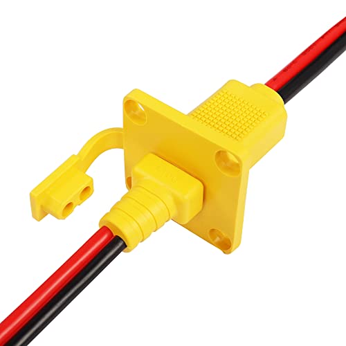 RIIEYOCA XT60 Adapter with Mount Panel Cable 14AWG XT60 Male Plug with Mount Panel to Male DC 5.5mm X 2.1mm Power Cable for RC Lipo Battery Solar Panel E-bike Skyzone FPV Monitor Power Supply (30CM)