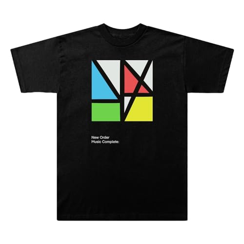 New Order Unisex's Standard 2015 Black Album Tour T-Shirt