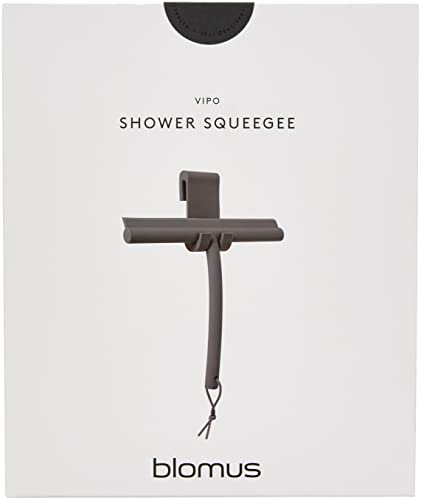 Blomus 68982 Shower Squeegee, Matt Black, H 20 cm, B 25 cm, T 2,5 cm, Grey