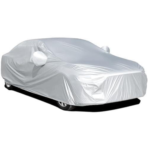 brotsun Car Cover, car Cover Waterproof All Weather, Car Covers for Automobiles, Outdoor Full Cover, dust Prevention, Ultraviolet-Proof, Frost and Snow Prevention, Universal (163 * 66 Inches)