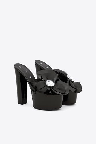 Jumbo Flower Platform Mule, 11, Black