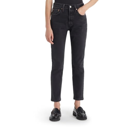 Levi's Women's 501 Skinny Jeans, (New) Black Worn in, 24