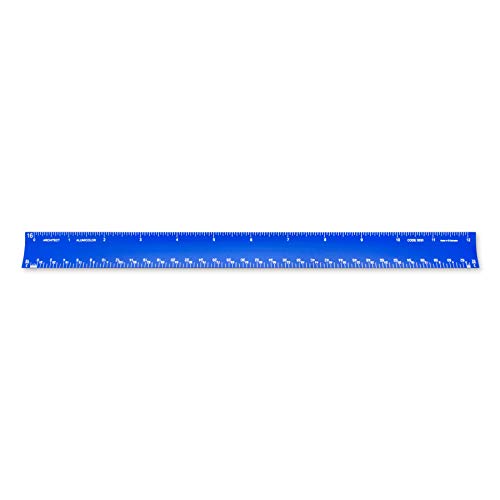Alumicolor Aluminum Architect Hollow Scale for School, Office, Art and Drafting, Blue