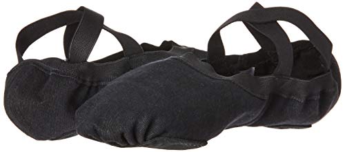 Bloch Men's Dance Synchrony Split Sole Stretch Canvas Ballet Slipper/Shoe, Black, 8 C US