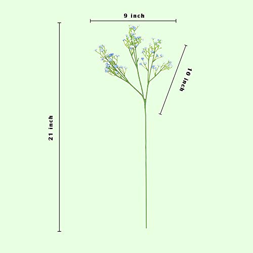 LYLYFAN Babys Breath Artificial Flowers,12 Pcs Gypsophila Real Touch Flowers for Wedding Party Home Garden Decoration Blue