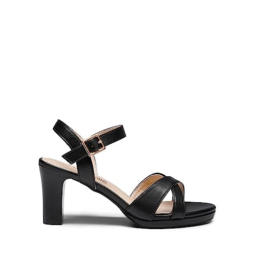 DREAM PAIRS Women's Chunky Heels Open Toe Ankle Strap Sparkly Heels Pump Sandals,Size 10,Champagne/Glitter,ICE-1