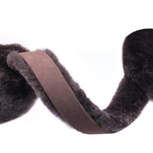 Harssidanzar Real Fur Winter Earmuffs for Men Women, Genuine Fur Earmuff, Sheepskin Ear muffs,Foldable Earmuffs, Outdoor Earmuffs, Ski Earmuffs HU301US,Black