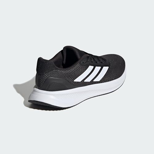 adidas Women's Run Falcon 5 Sneaker, Black/White/Black, 8