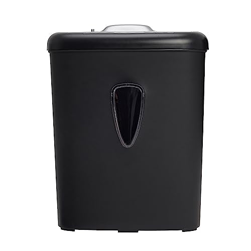 Amazon Basics 8 Sheet Cross Cut Paper and Credit Card Shredder with 4.1 Gallon Bin, Black