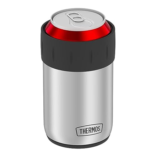 THERMOS Stainless Steel Beverage Can Insulator for 12 Ounce Can, Stainless Steel