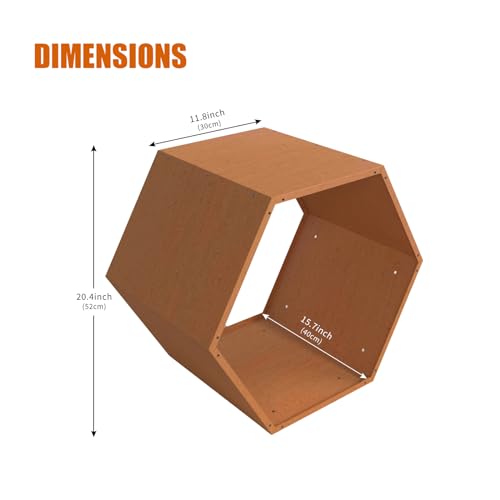 GJWCVL Firewood Rack Heavy Duty Wood Holders Fireplace Wood Rack Hexagon Firewood Log Rack Outdoor Indoor Log Holder Corten Steel Firewood Pile Storage Racks Lumber Rack Stacking