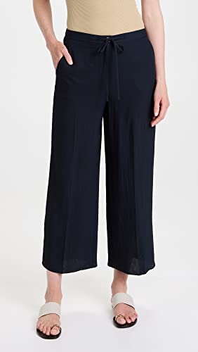 Theory Women's Wide Crop Pants, Navy, Blue, 0