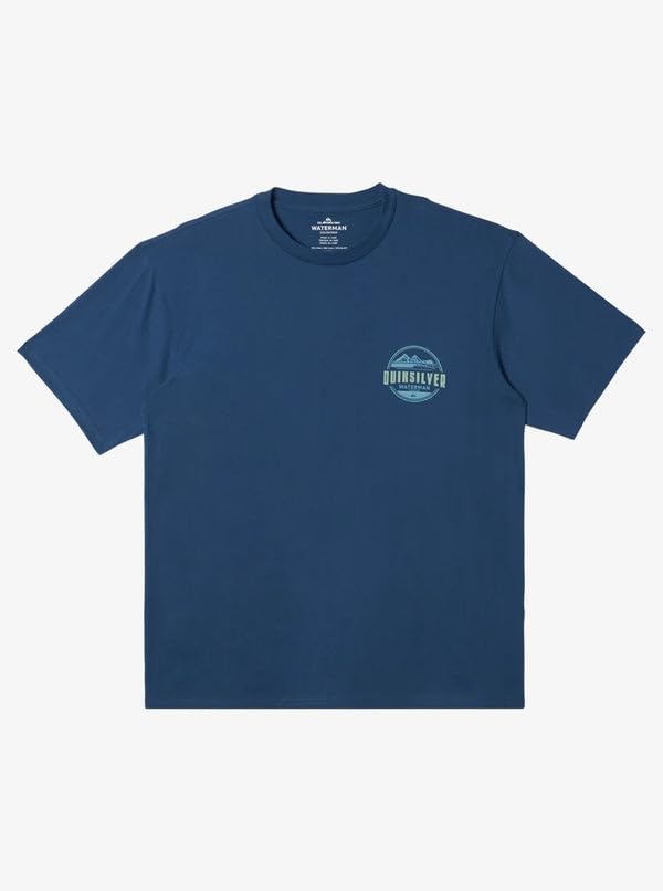 Quiksilver Men's Seas of Time Short Sleeve Tee Shirt, Ensign Blue 241