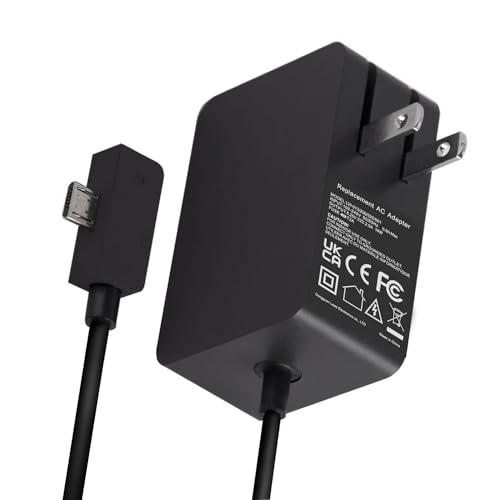 Surface 3 Charger 13W 5.2V 2.5A AC Power Adapter Charger Cord Replacement for Microsoft Surface 3, Model 1623 1624 1645 Tablet with USB Charging Port 4.9Ft Cable-1.5m(Not Compatible Surface Pro 3)