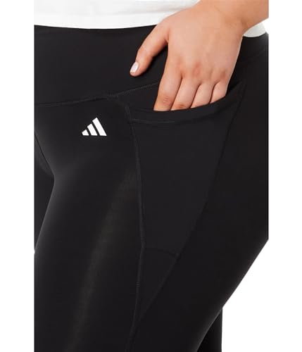 adidas Women's Optime Stash Pocket High Waisted 7/8 Tights, Black, 4X