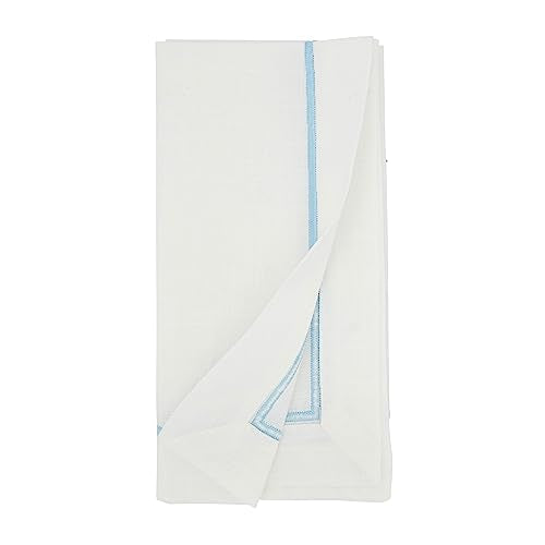 Saro Lifestyle Embroidered Line Design Napkins (Set of 4), Sapphire, 20"