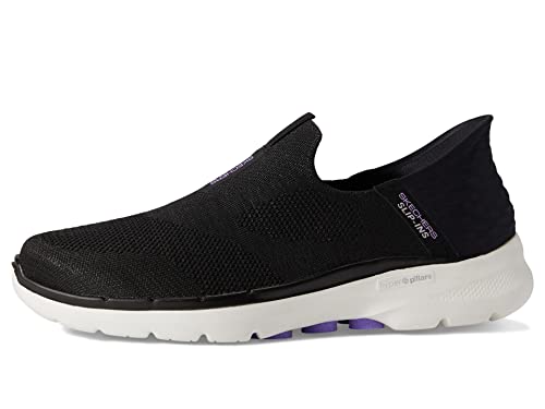 Skechers Women's Hands Free Slip-ins Go Walk 6-Fabulous View Sneaker, Black, 8