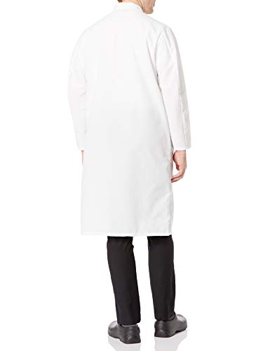 Red Kap mens Snap Front Spun Polyester Butcher Coat work utility outerwear, White, X-Small US