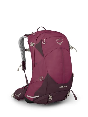 Osprey Sirrus 24L Women's Hiking Backpack, Elderberry Purple/Chiru Tan