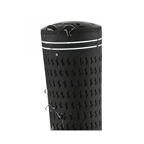 Karma Velour Black Standard Ribbed Reminder Golf Grips for Men (9 Pack)