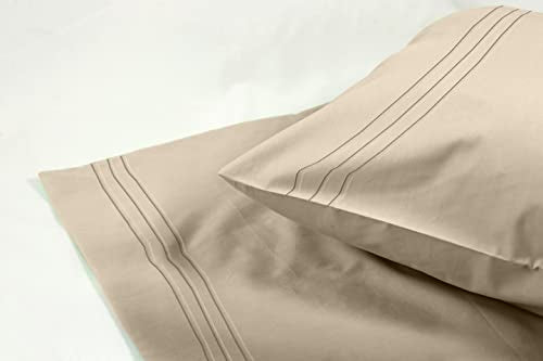 Elegant Comfort 1500 Thread Count Embroidered Egyptian Quality Luxurious Silky Soft WRINKLE & FADE RESISTANT 2-Piece Pillowcase, Standard/Queen Size, Pink